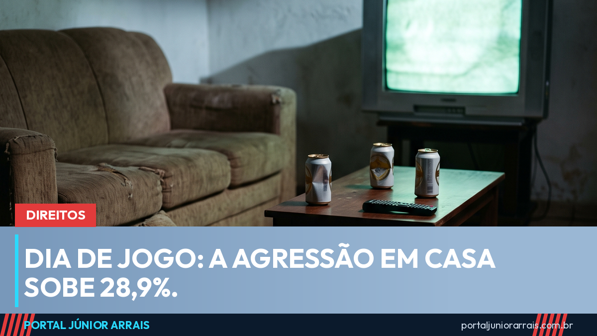 Agressão contra mulher dentro de casa cresce 28,9% em dia de jogo de futebol, aponta estudo