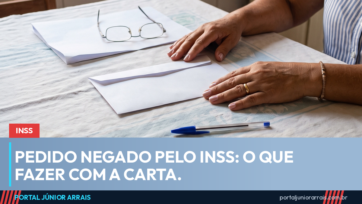 Pedido negado pelo INSS: o que a carta diz e o que dá para fazer