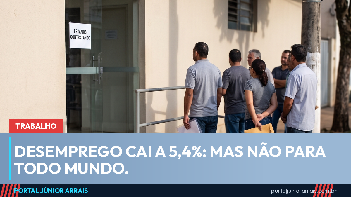 Desemprego cai para 5,4%, o menor da série, mas mulher e trabalhador negro seguem atrás
