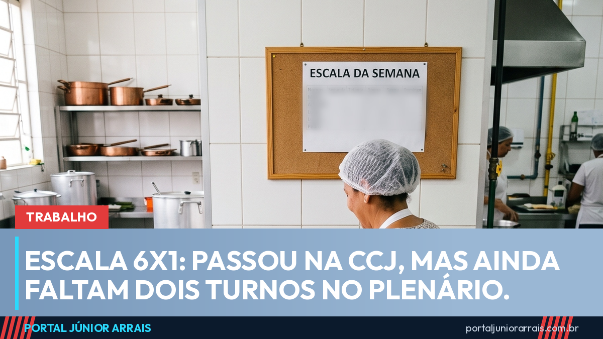 Escala 6x1: CCJ do Senado aprovou a PEC, mas ainda faltam dois turnos no Plenário