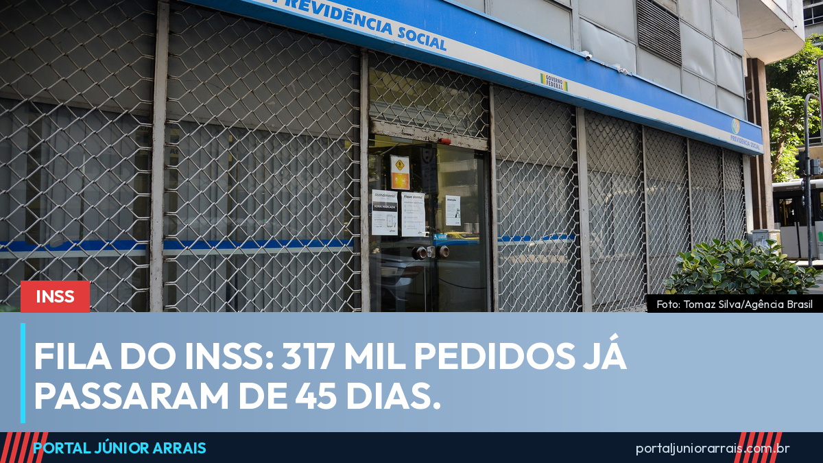Fila do INSS cai para 1,44 milhão, mas 317 mil pedidos passam de 45 dias
