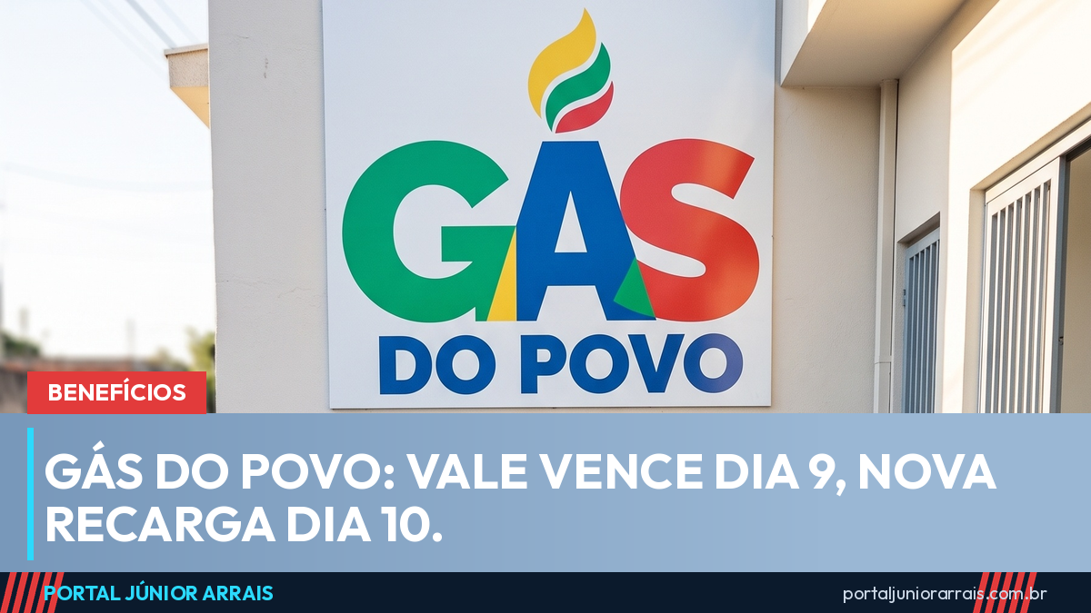Gás do Povo: vale de agosto vence dia 9 e nova recarga sai em 10 de setembro