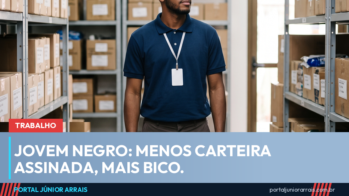 Jovem negro tem menos carteira assinada e mais bico, mostra pesquisa