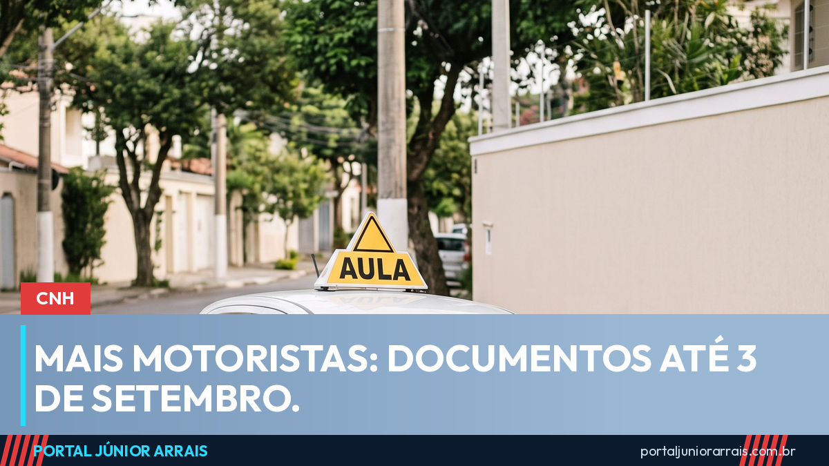 Mais Motoristas: inscritos têm até 3 de setembro para enviar documentos