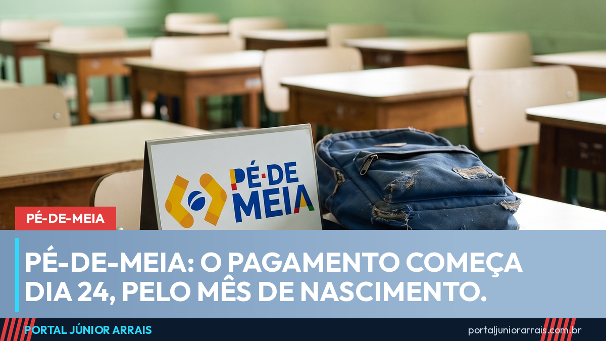 Pé-de-Meia começa dia 24: veja o dia do pagamento pelo seu mês de nascimento