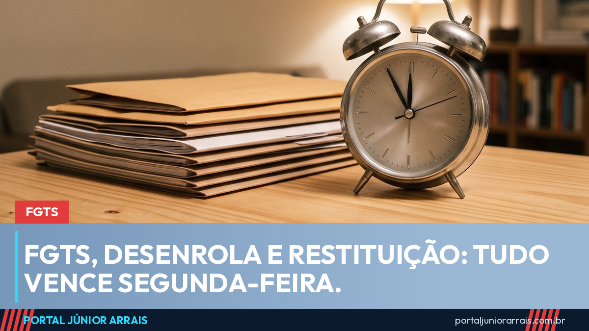 FGTS, Desenrola e restituição: o que vence ou cai na conta nesta segunda-feira, 31 de agosto