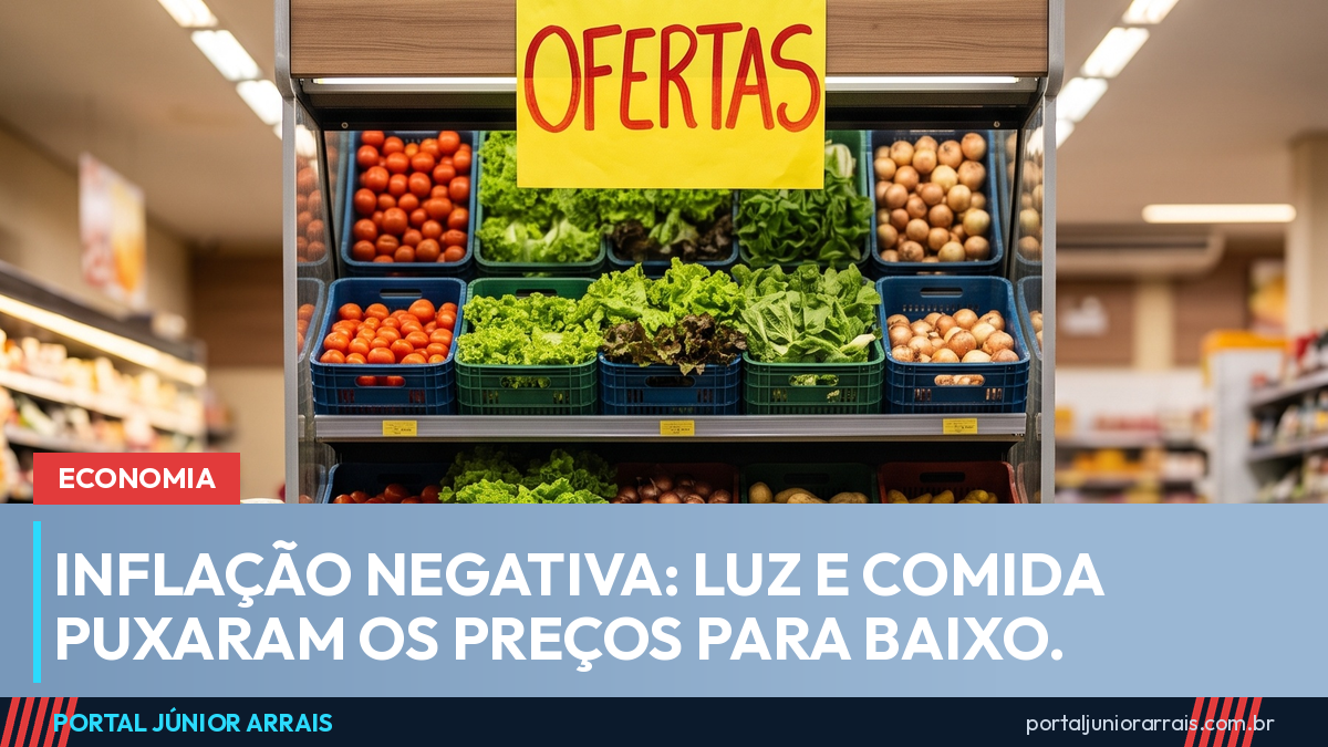 Prévia da inflação fica negativa: conta de luz e comida puxaram os preços para baixo